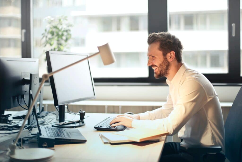 Email Marketing 2 Man Infront Of Computer