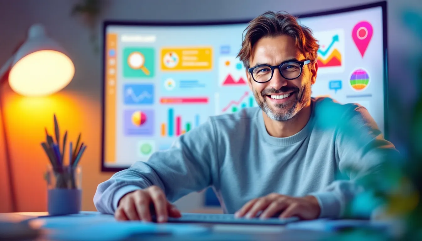 Top 10 Best Seo Tools For Small Business Success 4 A Local Business Owner Using Brightlocal Tools To Enhance Local Seo.