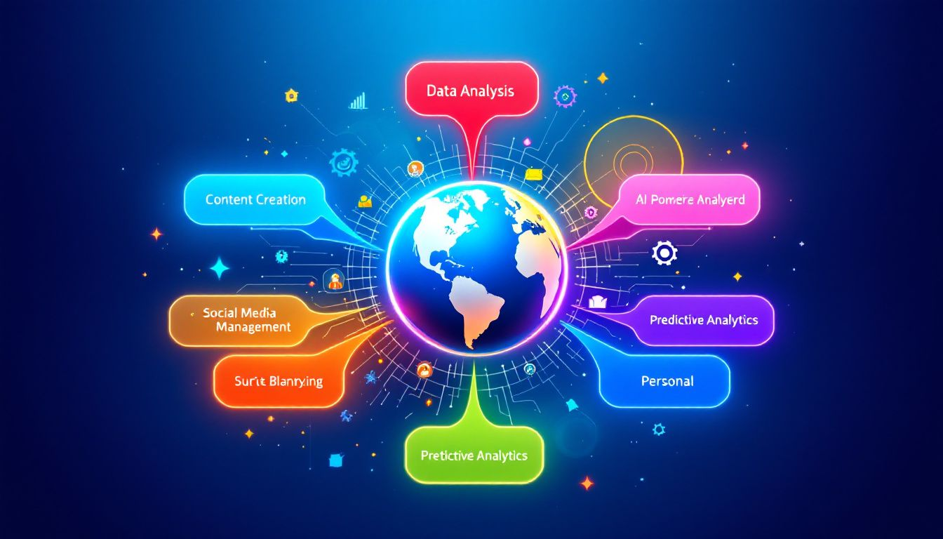 Top 10 Digital Marketing Trends For 2025 You Need To Know 1 An Illustration Of Ai-Powered Marketing Tools And Strategies.